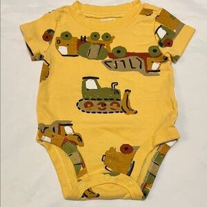 “Bundle 10/$13” Carter's 3M Yellow Construction Theme short sleeve Bodysuit
